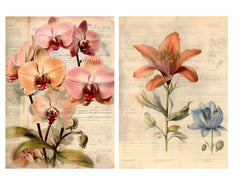 Flower Books Junk Journal Pages - CraftNest