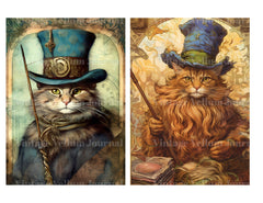 Wizard Cats Junk Journal Pages - CraftNest