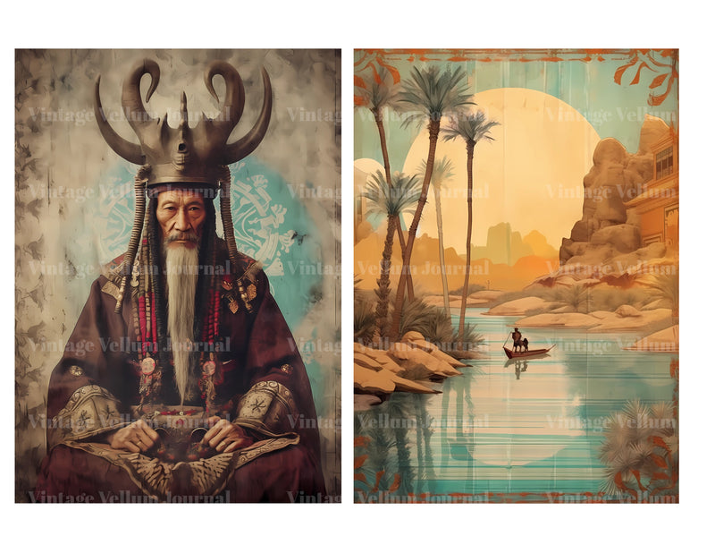 Mongolians Junk Journal Pages - CraftNest