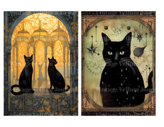 Black Cats Junk Journal Pages - CraftNest