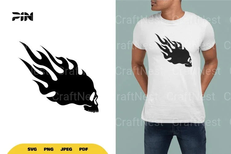 Flame Head Skull SVG Bundle - CraftNest - Digital Crafting and Art