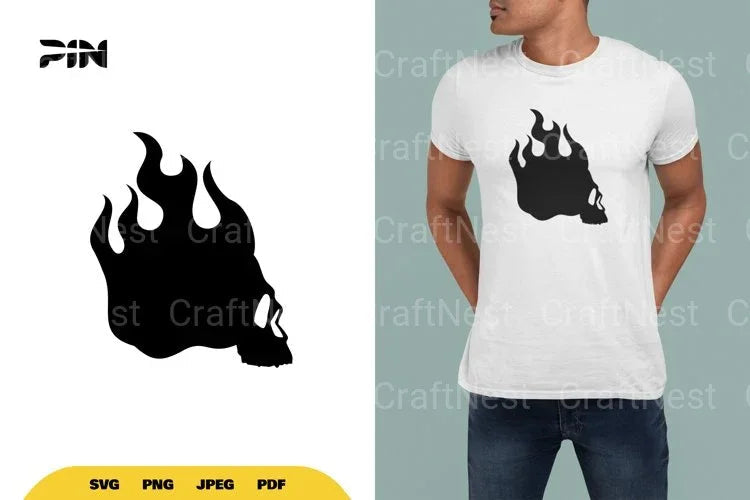 Flame Head Skull SVG Bundle - CraftNest - Digital Crafting and Art