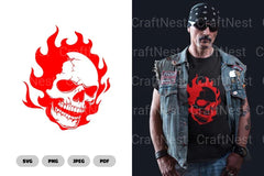 Flaming Skull SVG Bundle - CraftNest - Digital Crafting and Art