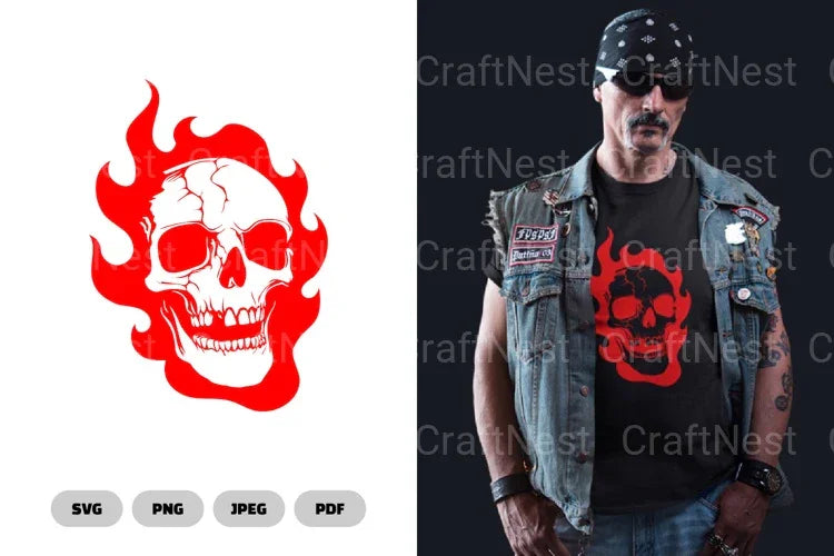 Flaming Skull SVG Bundle - CraftNest - Digital Crafting and Art