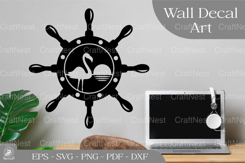 Flamingo on Sunset Wall Decor Clipart Bundle - CraftNest - Digital Crafting and Art