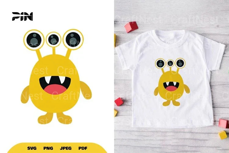 Flat Illustration Cute Monster Character Clipart Bundle - CraftNest - Digital Crafting and Art