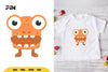 Flat Illustration Cute Monster Character Clipart Bundle