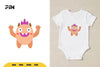 Flat Illustration Cute Monster Character Clipart Bundle