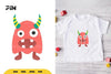 Flat Illustration Cute Monster Character Clipart Bundle