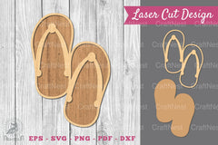 Flip Flop Laser Cut Decoration Clipart Bundle - CraftNest - Digital Crafting and Art