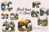 Floral Bear Clipart Bundle