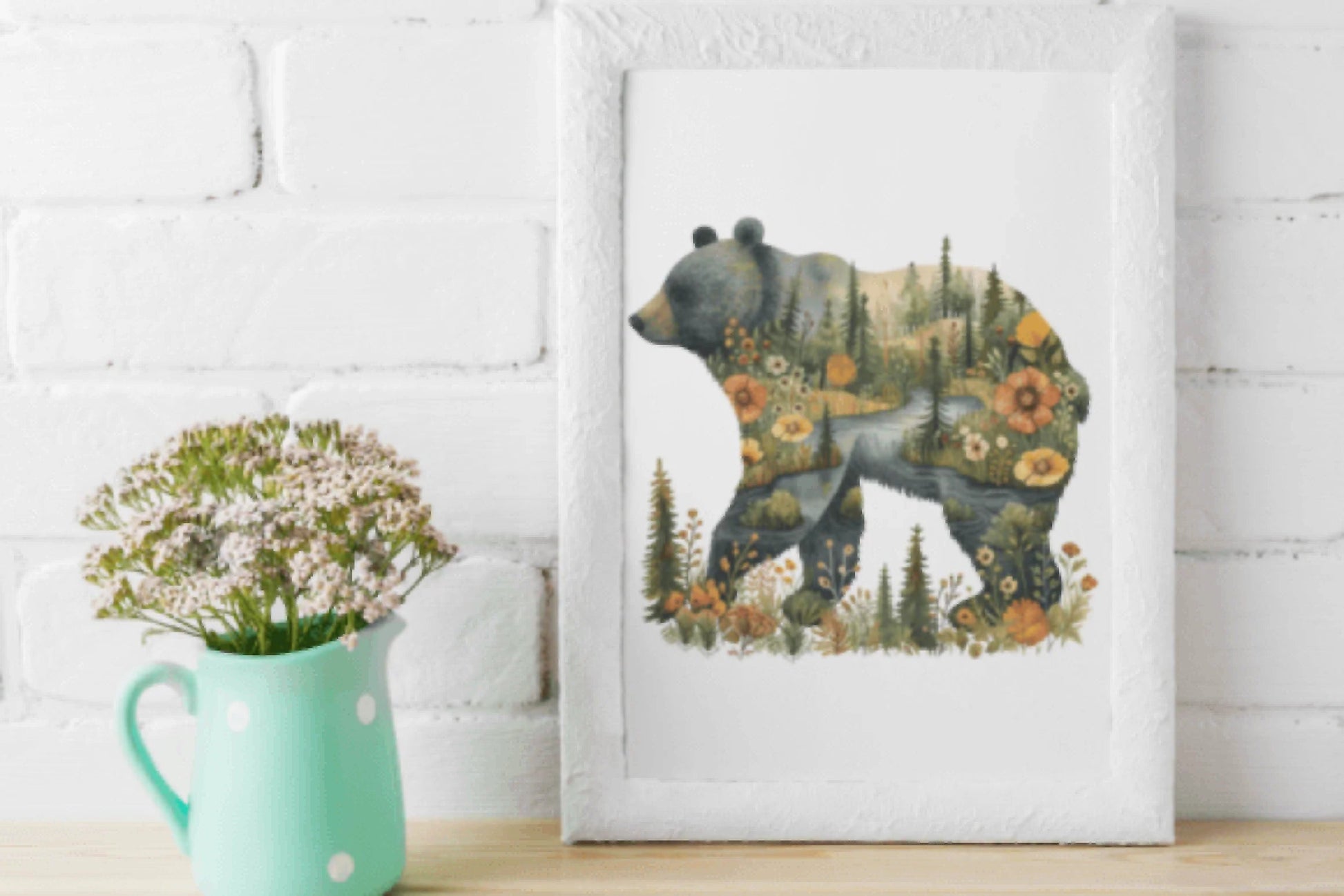 Floral Bear Clipart Bundle - CraftNest - Digital Crafting and Art