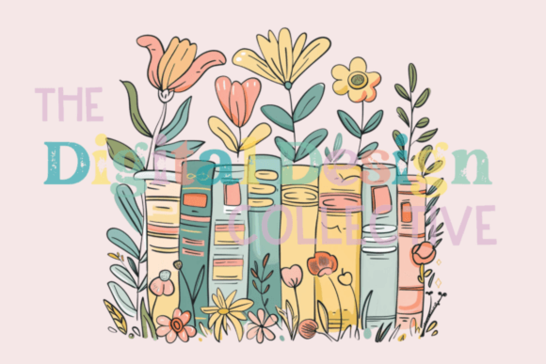 Floral Books Clipart Bundle