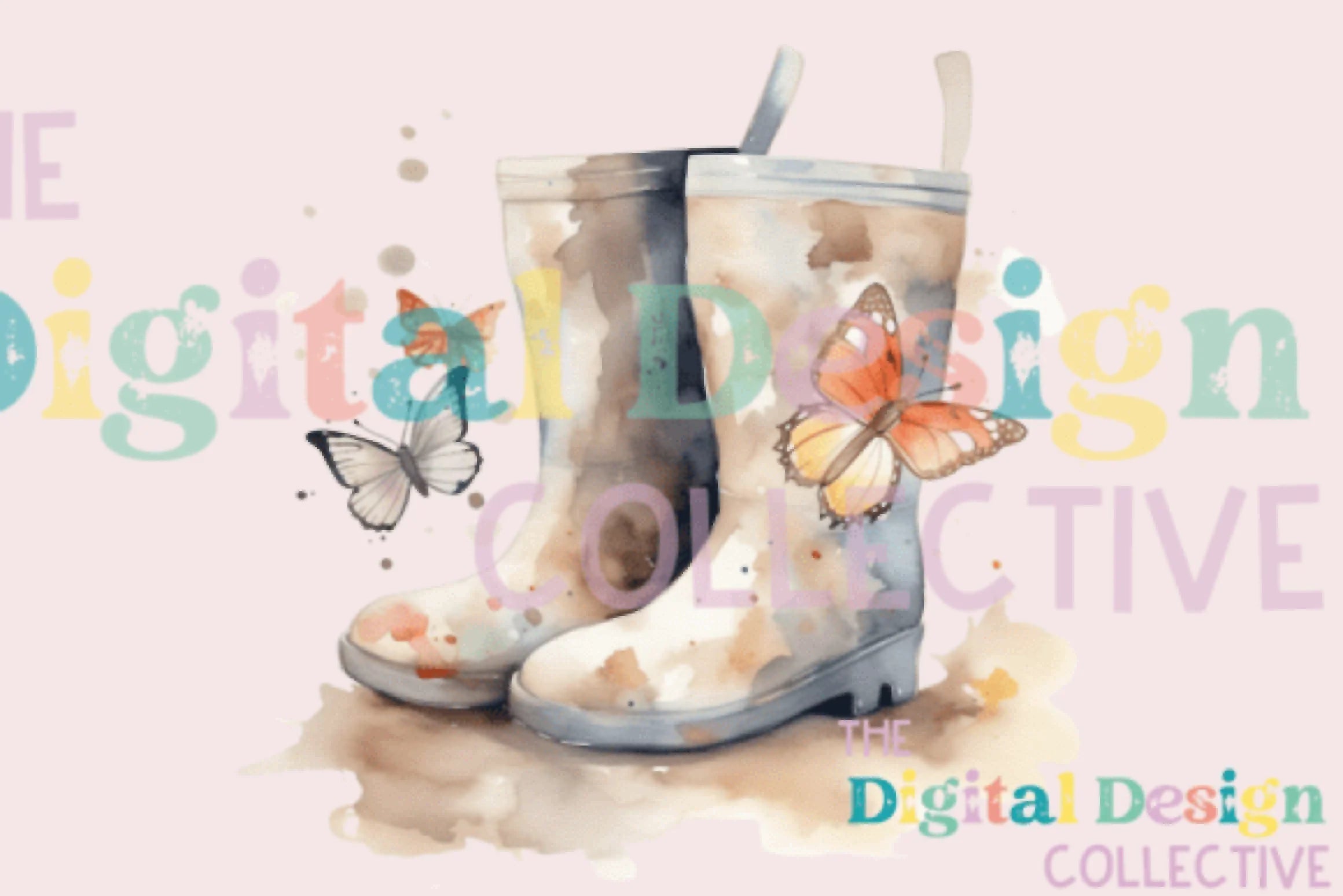 Floral Garden Boots Clipart Bundle - CraftNest - Digital Crafting and Art