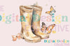 Floral Garden Boots Clipart Bundle