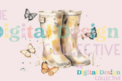 Floral Garden Boots Clipart Bundle - CraftNest - Digital Crafting and Art