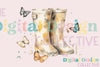 Floral Garden Boots Clipart Bundle