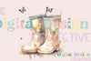 Floral Garden Boots Clipart Bundle