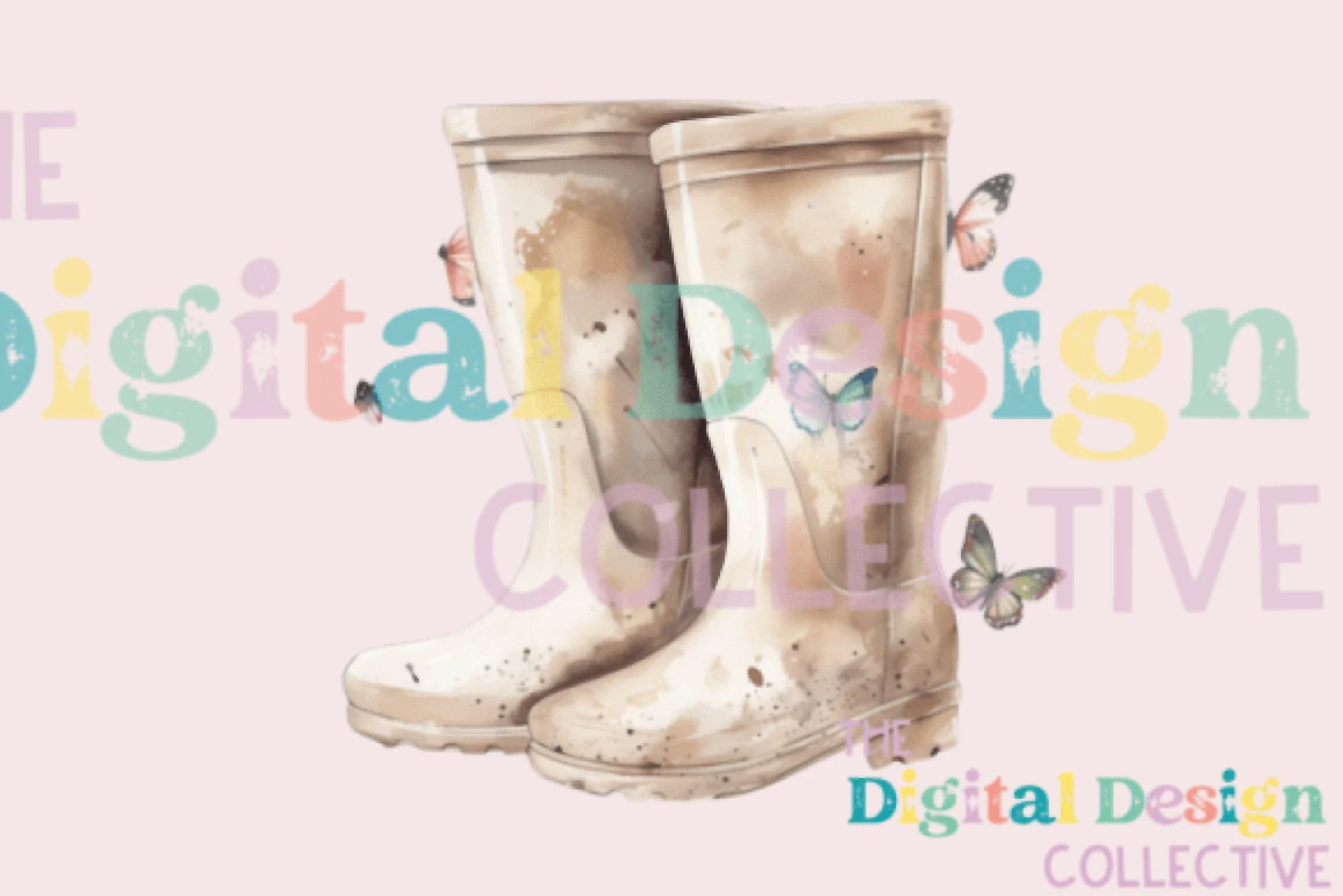 Floral Garden Boots Clipart Bundle - CraftNest - Digital Crafting and Art
