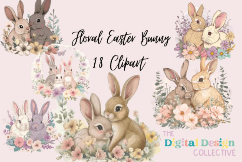 Floral Easter Clipart Bundle - CraftNest - Digital Crafting and Art
