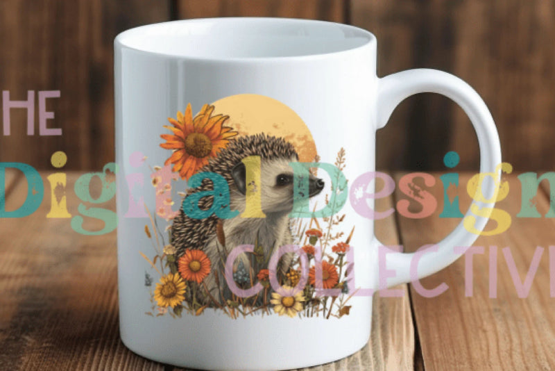 Floral Hedgehog Clipart Bundle - CraftNest - Digital Crafting and Art