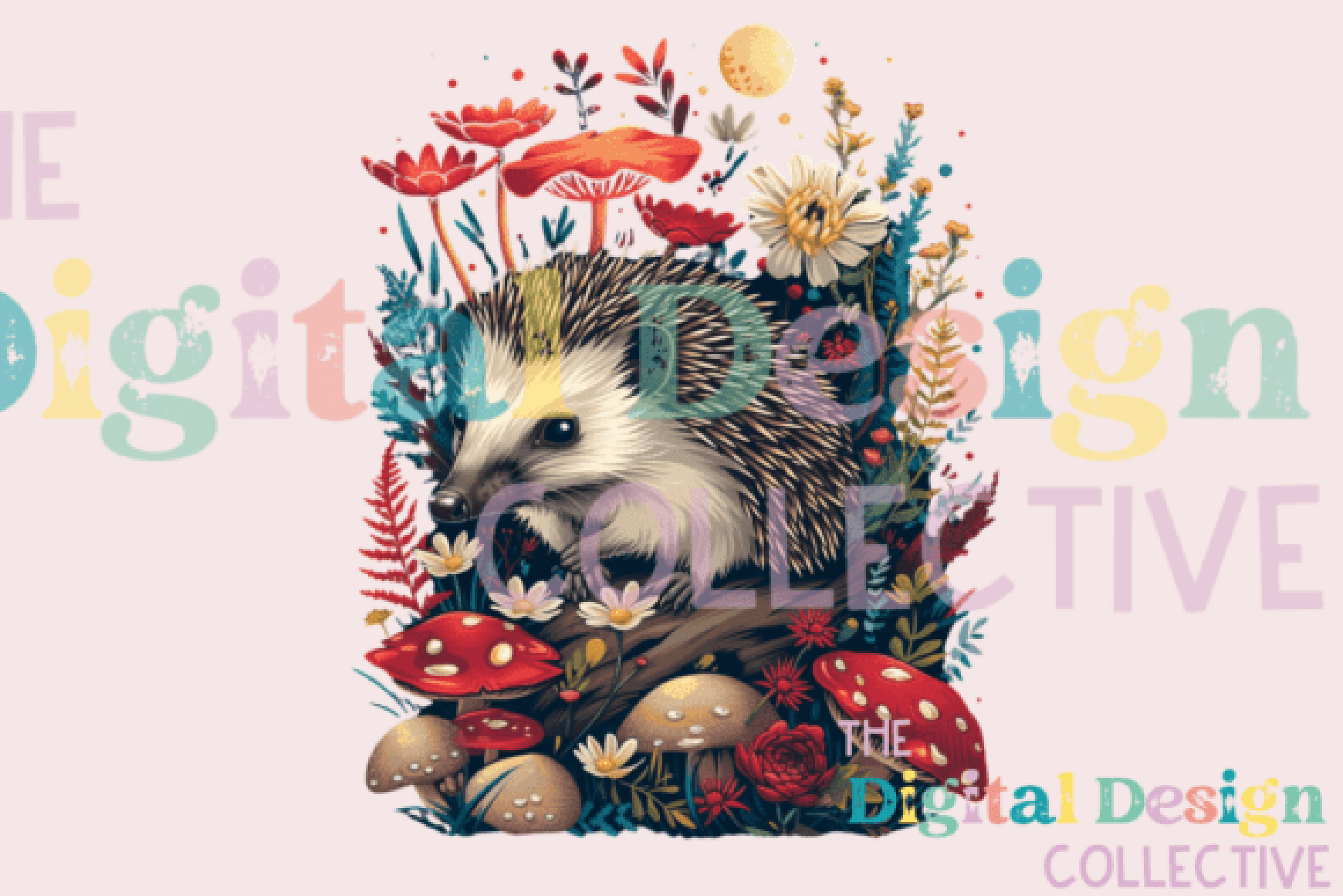 Floral Hedgehog Clipart Bundle - CraftNest - Digital Crafting and Art