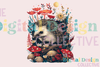 Floral Hedgehog Clipart Bundle