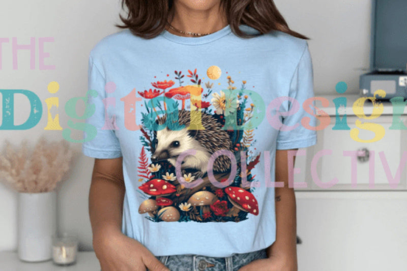 Floral Hedgehog Clipart Bundle - CraftNest - Digital Crafting and Art