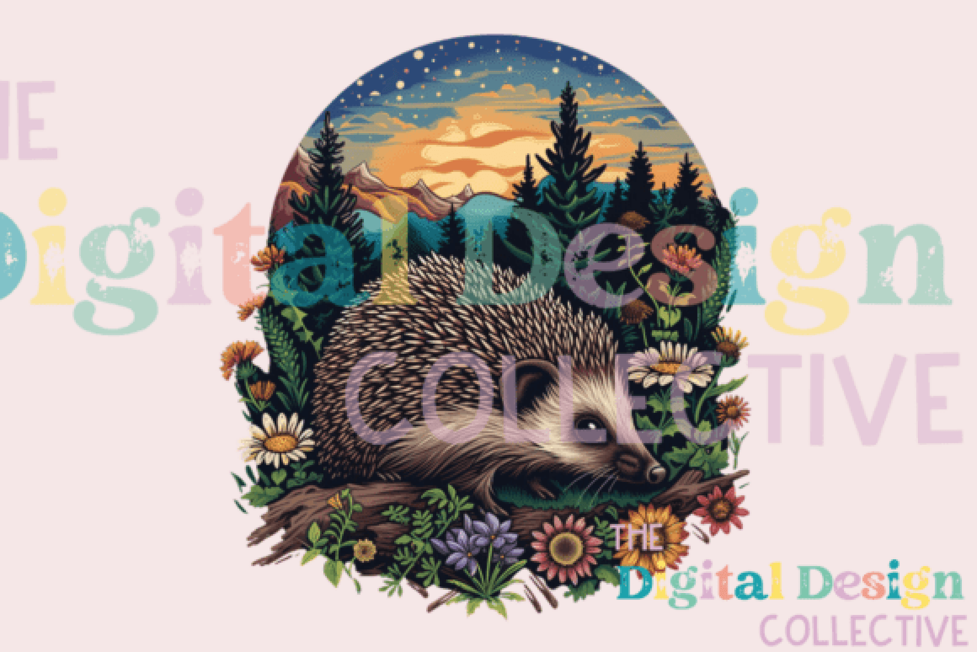 Floral Hedgehog Clipart Bundle - CraftNest - Digital Crafting and Art