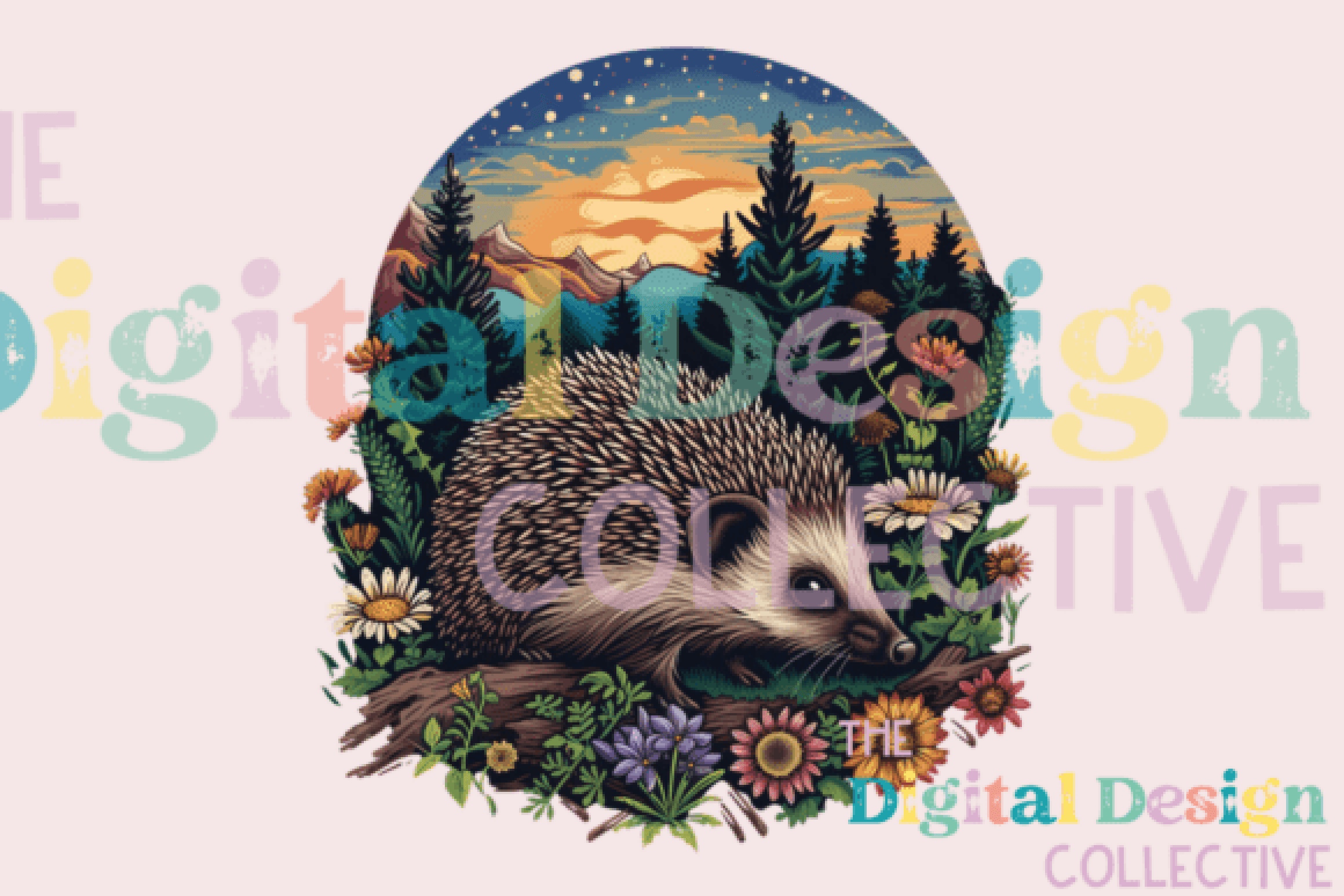Floral Hedgehog Clipart Bundle - CraftNest - Digital Crafting and Art