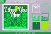 Floral I Love You Mom Papercut for Mother's Day SVG Bundle