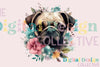 Floral Pug Clipart Bundle