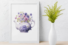 Charming Spring Teapot Clipart Bundle - CraftNest - Digital Crafting and Art
