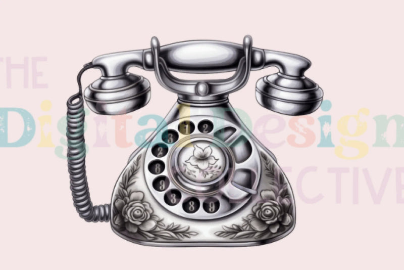 Vintage Floral Phone Illustration Clipart Bundle - CraftNest - Digital Crafting and Art