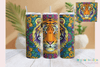 Floral Tiger Tumbler Wrap Bundle