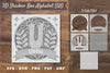 Floral Alphabet Shadow Box - Letter U Clipart Bundle