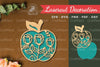 Floral Apple Laser Cut Decoration Clipart Bundle