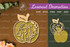 Floral Apple Laser Cut Decoration Clipart Bundle