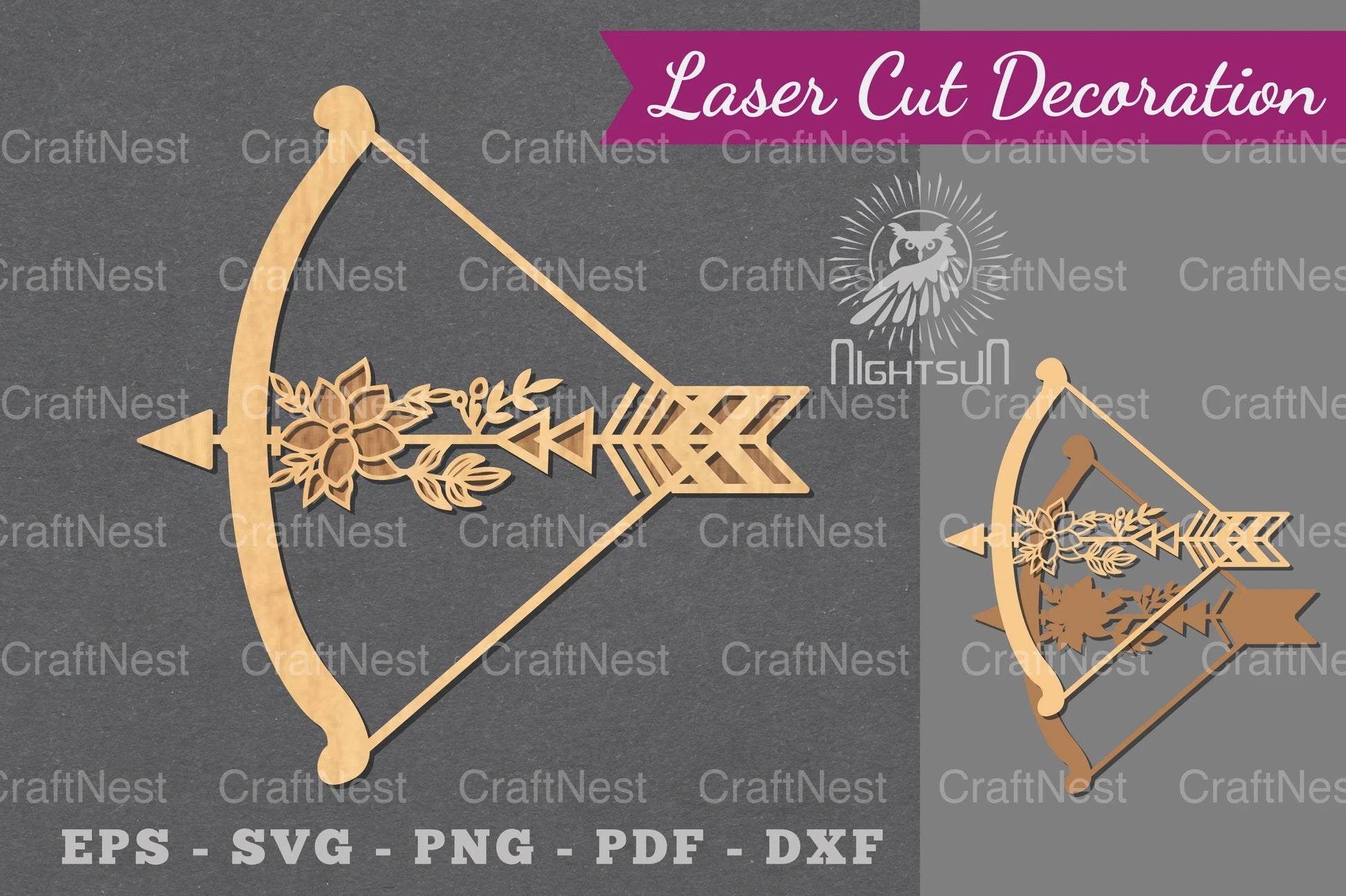 Floral Arrow Laser Cut Decoration Clipart Bundle - CraftNest - Digital Crafting and Art