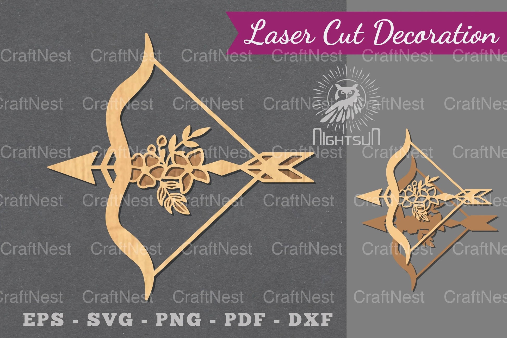 Floral Arrow Laser Cut Decoration Clipart Bundle - CraftNest - Digital Crafting and Art