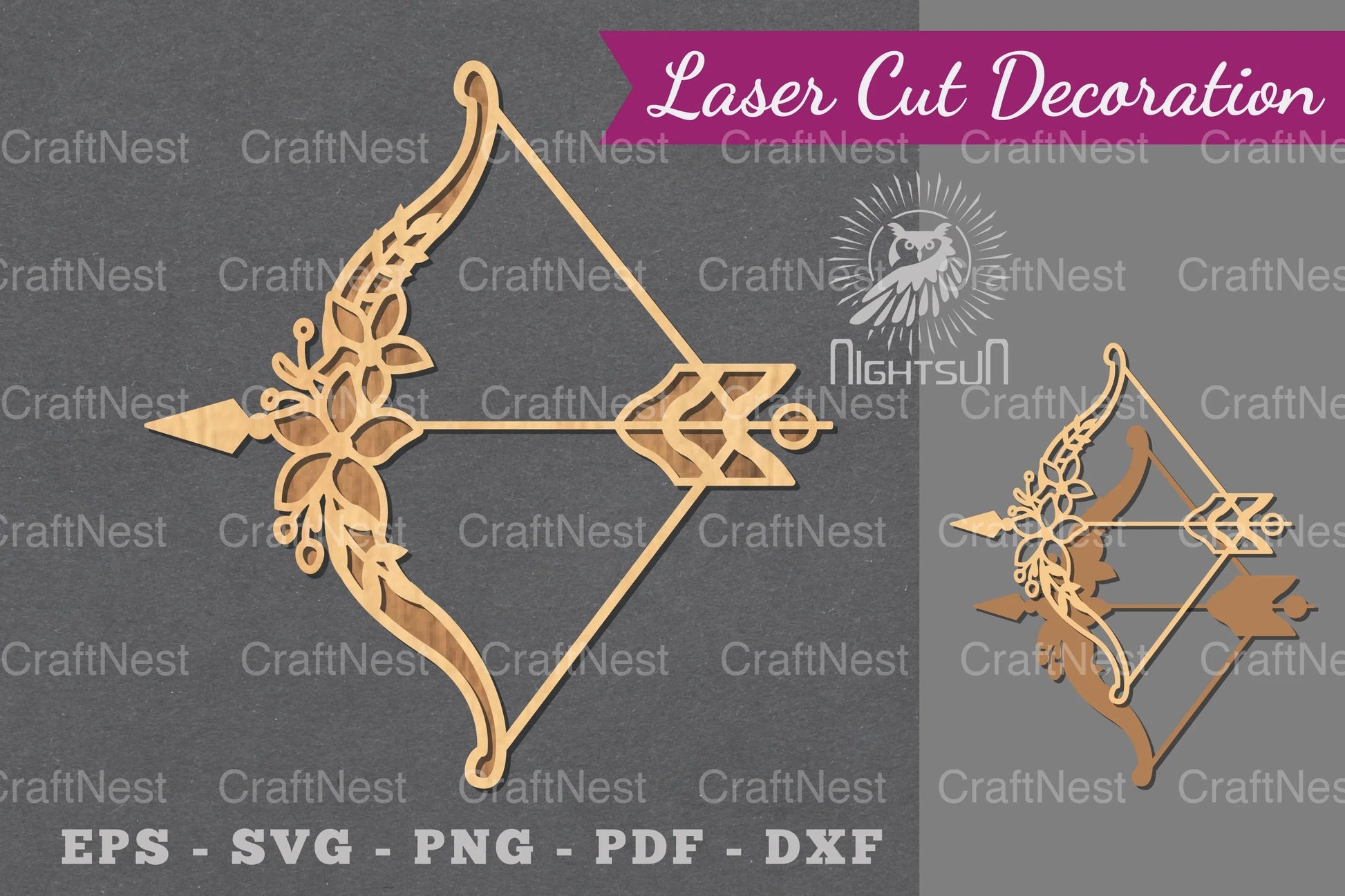 Floral Arrow Laser Cut Decoration Clipart Bundle - CraftNest - Digital Crafting and Art