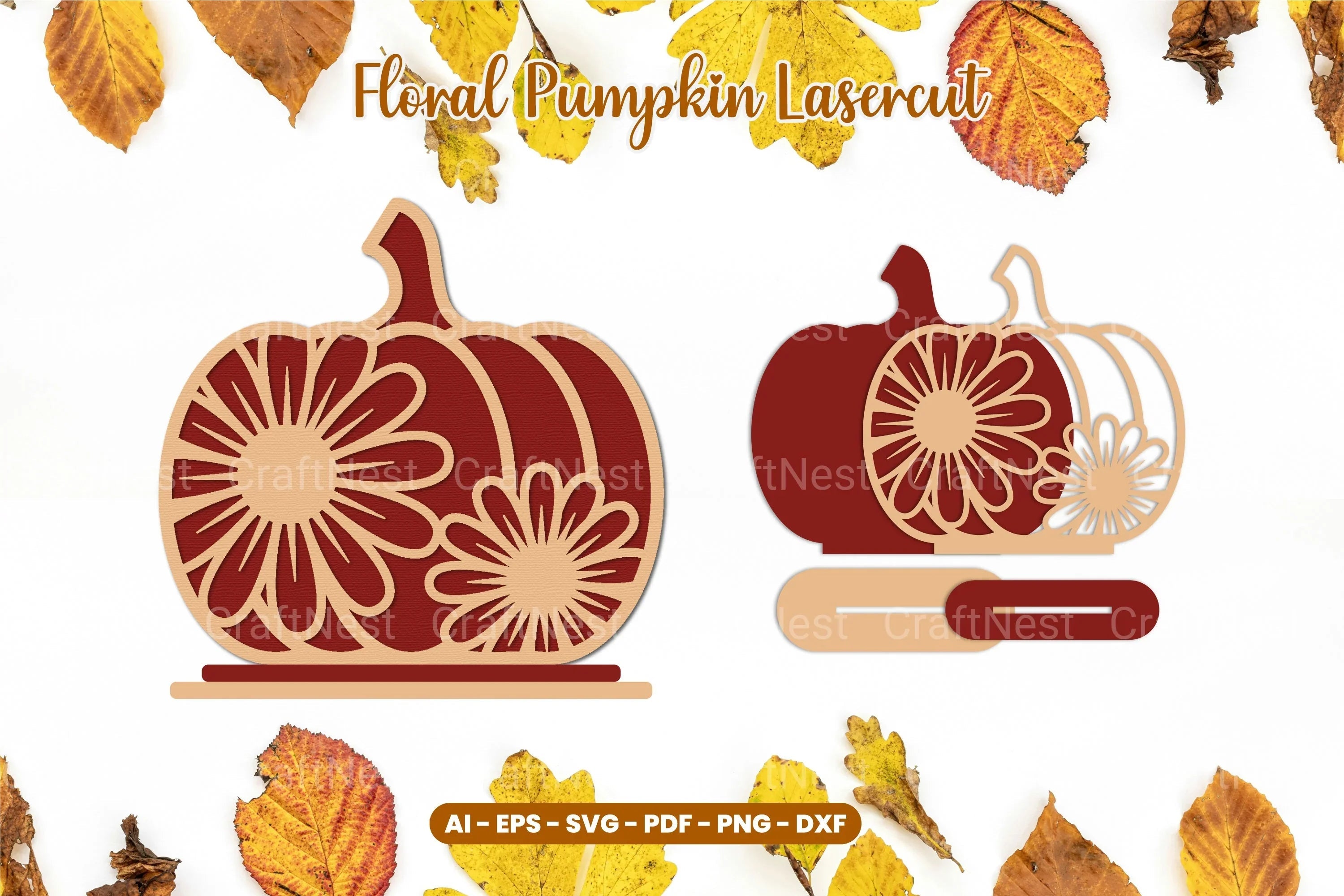 Floral Autumn Lasercut SVG Bundle - CraftNest - Digital Crafting and Art
