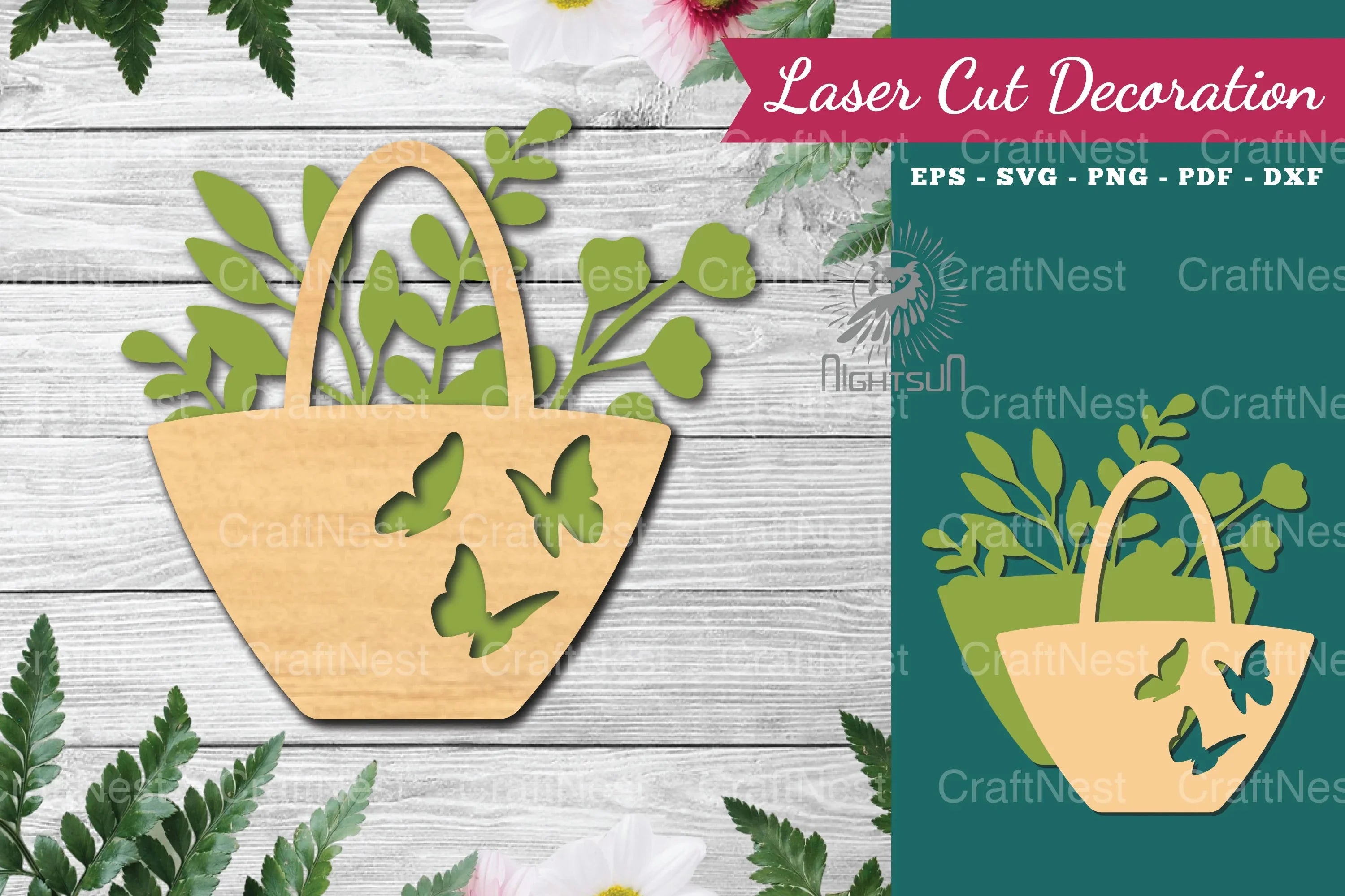 Floral Bag Laser Cut Decoration Clipart Bundle - CraftNest - Digital Crafting and Art