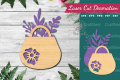 Floral Bag Laser Cut Decoration Clipart Bundle - CraftNest - Digital Crafting and Art