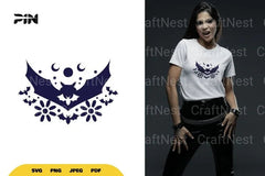 Floral Bat SVG Bundle - CraftNest - Digital Crafting and Art