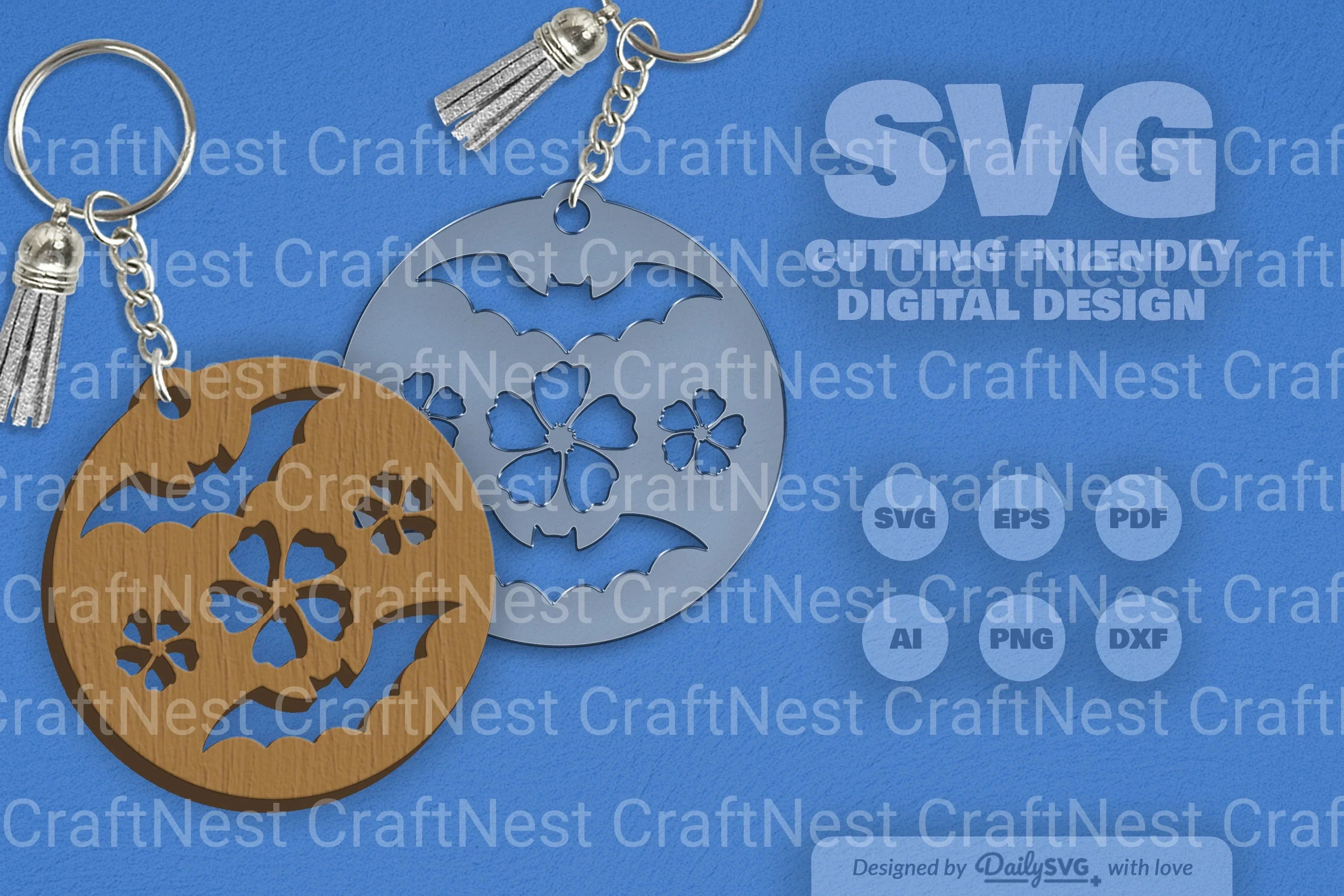 Floral Bats Halloween SVG Bundle