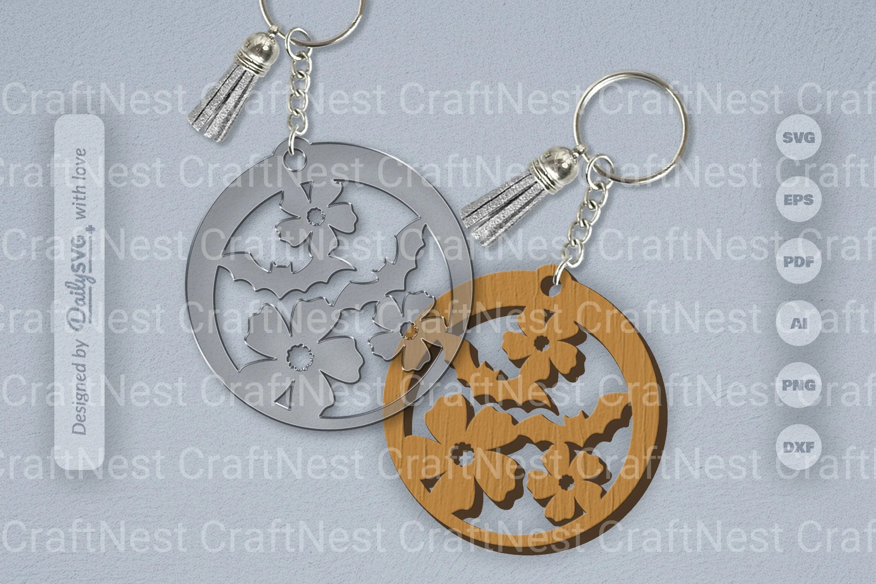 Floral Bats Halloween SVG Bundle