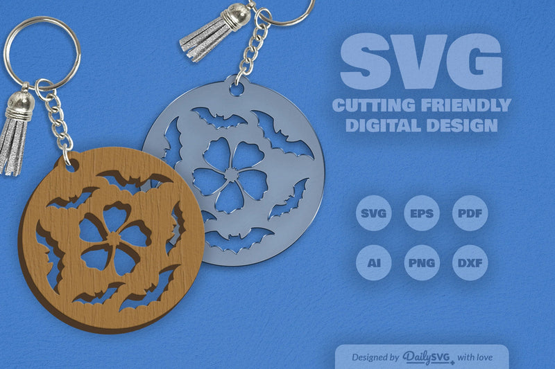 Floral Bats Halloween SVG Bundle 6 - CraftNest - Digital Crafting and Art