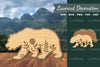 Floral Bear Laser Cut Decoration Clipart Bundle