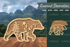 Floral Bear Laser Cut Decoration Clipart Bundle